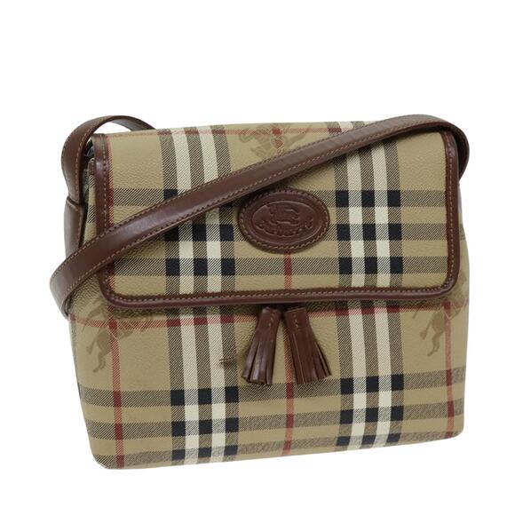 Burberry Nova Check Shoulder Bag Pvc Leather - Picture 1 of 16